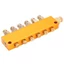 Khối đa dạng dầu bôi trơn YRBWD, 1 trong 6 Out 5 / 6 Way Nhà phân phối dầu bằng đồng thau, Chất liệu đồng thau Loại pít-tông có thể điều chỉnh Van phân phối pít-tông bôi trơn tập trung