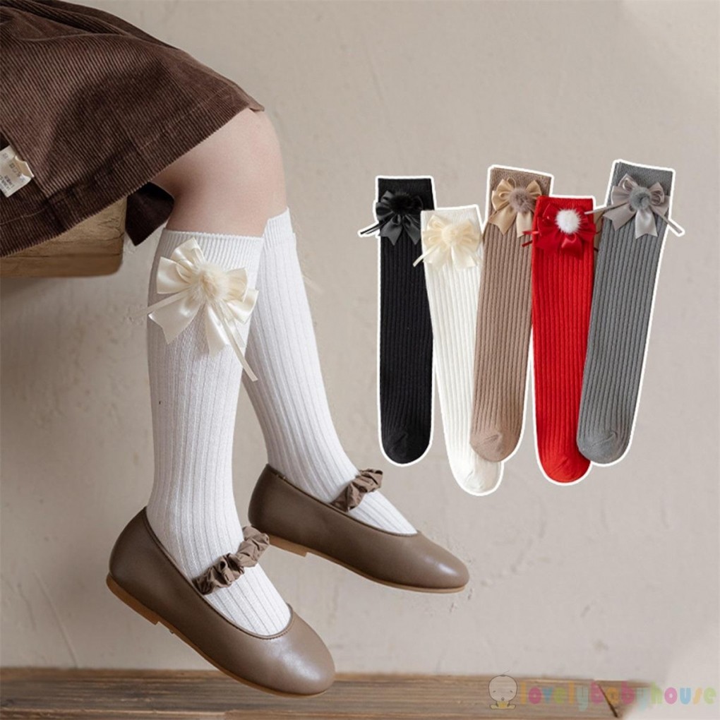 Tất dài đến đầu gối có gân thoáng khí cho bé gái LBH-Kid dành cho bé gái mới biết đi