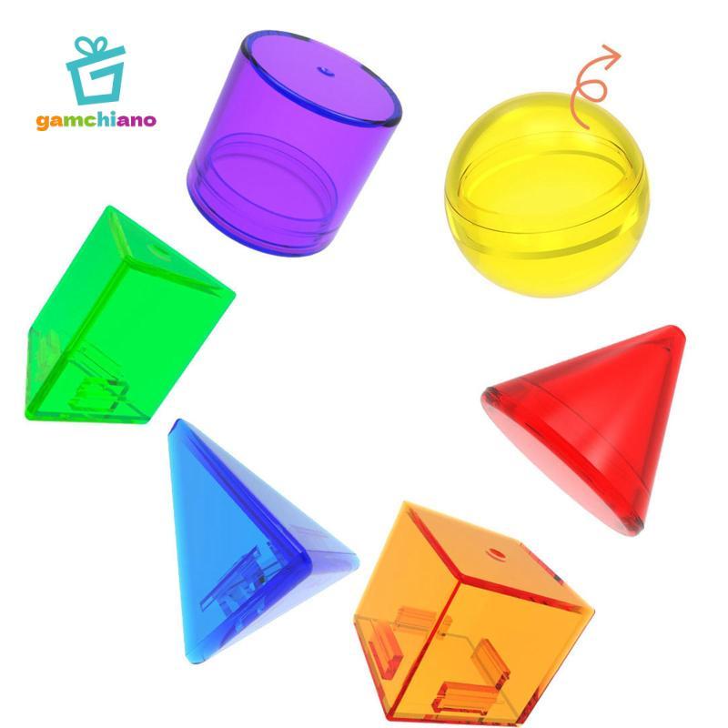 Gamchiano Khối xây dựng màu mờ, Chất rắn hình học, Hoa văn màu, Khối hình giác quan, Montessori cho trò chơi tại nhà, 60