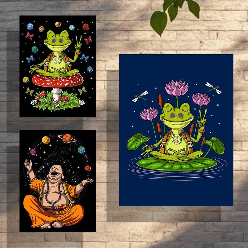 Calm Zen Yoga Và Thiền Pose Art Home Wall Decor Canvas Poster