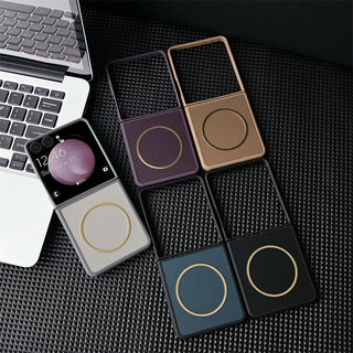 Ốp Da Từ Tính Họa Tiết Lưới Kim Cương Siêu Mỏng Cho Samsung Z Flip 7 Flip 7FE Z Flip 6 Z Flip 5 Z Flip 4 Z Flip 3 Vỏ Bảo Vệ Chống Sốc