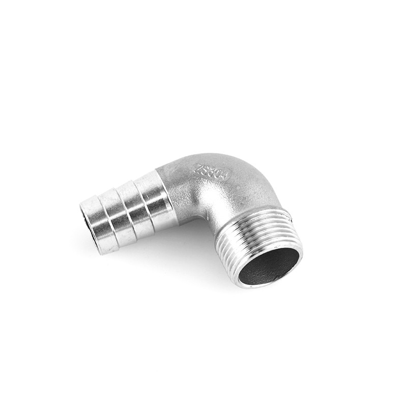 Thép không gỉ 304 Dây Bên Ngoài Khuỷu Tay Chùa 90 Độ Góc Phải Ống Nước Khuỷu Tay Da Kết Nối Bên Ngoài Ren Ống Dầu Ba