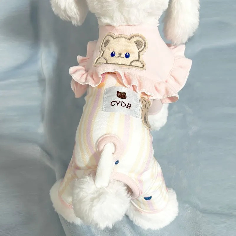 Mùa Đông Quần Áo Thú Cưng Lông Cừu Ấm Áp Bốn Chân Áo Teddy Bichon Siêu Dễ Thương Schnauzer Quần Áo Cho Chó