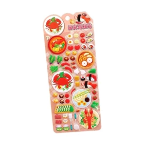 PCF * 3D Pizzas Miếng Dán Cho Trẻ Em Chất Liệu Nhựa Không Độc Hại Ngẫu Nhiên Thiết Kế Vui Nhộn