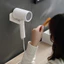 Giá đỡ máy sấy tóc phòng tắm bền chống nước treo tường màu trắng