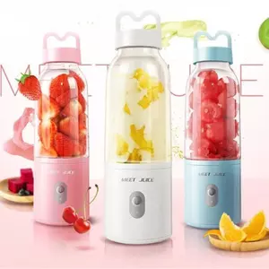 Máy Xay Sinh Tố Mini Meet Juice Hình Quả Dâu– Máy Xay Cầm Tay, Nhỏ Gọn, Xay Nhanh, Mang Đi Tiện Lợi