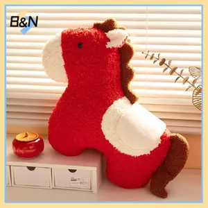 B & N Ngựa Năm Linh Vật Đệm Sang Trọng Hình Độc Đáo Đồ Chơi Sang Trọng Sofa Trang Trí Phòng Khách Ném Gối Quà Tặng.