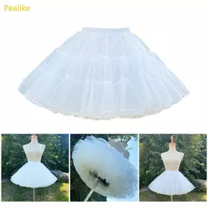 Pealike Nữ 35cm Ngắn Tutus Váy 1950 Bong Bóng Puffy Váy 4 Lớp Xếp Ly Xù Petticoat Underskirt Cho Trang Phục