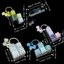 Đồ chơi Fidget bàn phím Mini DONOVANQQ, Móc khóa giải nén bàn phím 4 phím sáng tạo, Tương tác dễ thương không có đèn LED Nút có thể nhấp vào Móc khóa công tắc cơ khí Trang trí văn phòng