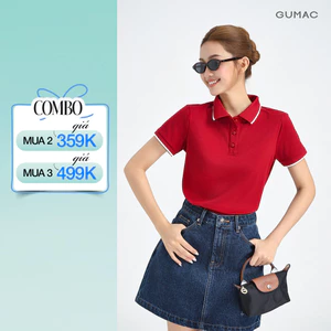 Áo Polo Nữ GUMAC Cotton TICI Áo Thun Có Cổ Tay Ngắn Thanh Lịch Công Sở Thể Thao PLE03028 - 6109
