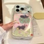 3D Emboss Mạ Vàng Rừng Mèo Dây Xích Kính Acrylic Ốp Lưng Điện Thoại iPhone 17 Pro Max 16 15 14 Vỏ Bảo Vệ Chống Sốc