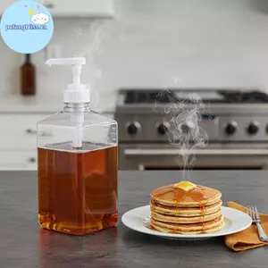 Pufangbliss Với Máy Bơm Thủy Lực Đầu Vòi Bếp Lọ Mật Ong Hộp Đựng Nhà 1600ml Chất Lỏng Có Cân Cà Phê Xi-rô Ong Nhỏ Giọt Chai VN