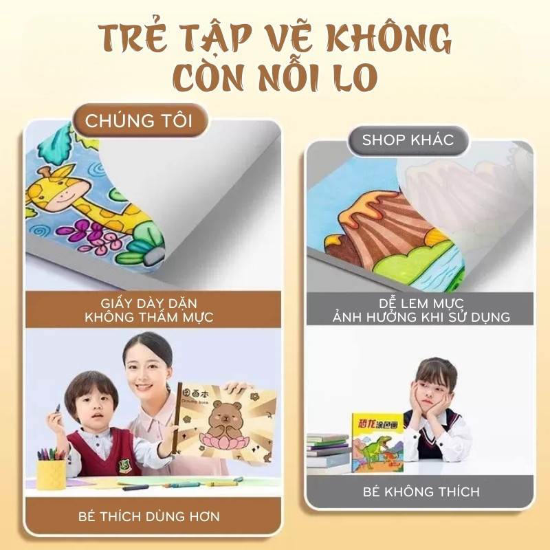 Vở vẽ A4 20 trang giấy dày tranh hoạt hình mắt khuyến khích sáng tạo mỹ thuật học sinh tiện lợi hot