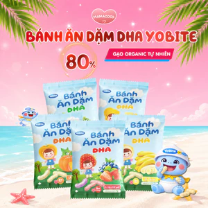 Bánh Ăn Dặm DHA Yobite 7Gr - Gạo Organic Tự Nhiên - Tan Nhanh, An Toàn - Hỗ Trợ Ăn Dặm Cho Bé 6M+