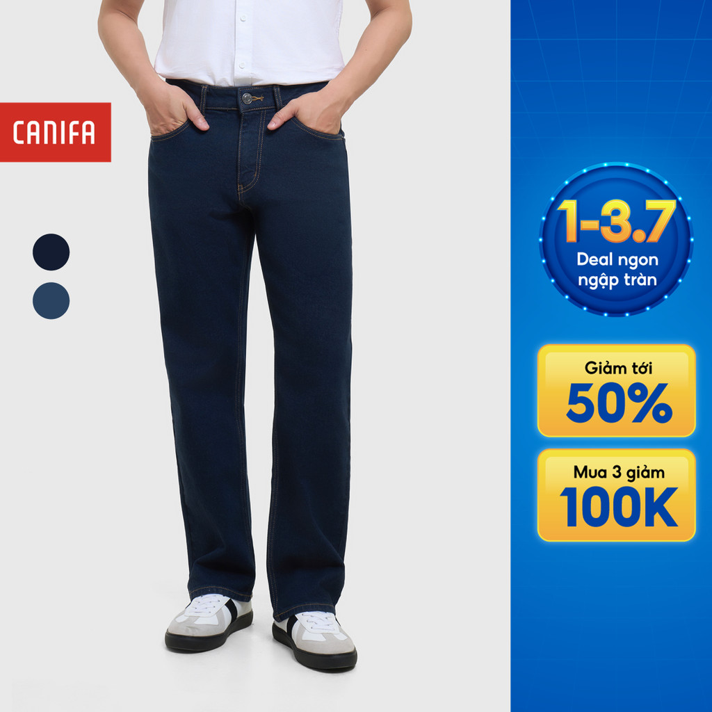 Quần jeans nam CANIFA dáng cơ bản form vừa 8BJ26S001