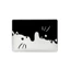 Ốp Macboot Air Pro Mèo Đen Trắng Đối Lập Cute Lấp Lánh Chống Va Đập | KTAP - World of Decals