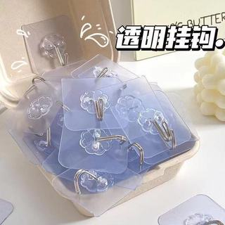 Móc dính tự dính không đục lỗ Nhà bếp Tường ký túc xá Phòng tắm phía sau cửa Móc trong suốt siêu mạnh20260630