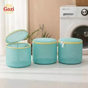 Túi giặt lưới có thể tái sử dụng Dây kéo trơn tru chắc chắn Chống biến dạng cho hàng may mặc tinh tế Lưu trữ quần áo bẩn du lịch [VN]