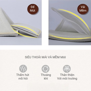 Dép sốp khách sạn, siêu mềm mịn, chống trượt, sang trọng