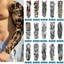 Nhãn dán hình xăm giả tạm thời không thấm nước Full tay chân Kích thước lớn Nghệ thuật cơ thể lâu trôi