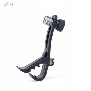 Jfory Rim Audio Pickup Kẹp góc có thể điều chỉnh Mic Clip Đế trống chống sốc 1-pk