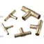 JUIC 3 Cách, Đồng thau 1 / 4 "5 / 16" 3 / 8 "1 / 2" 5 / 8 "Barb Splicer Lắp, Phụ kiện ống thép gai 6mm 8mm 10mm 12mm 16mm Đầu nối ống thép gai hình chữ T Lắp khí nước