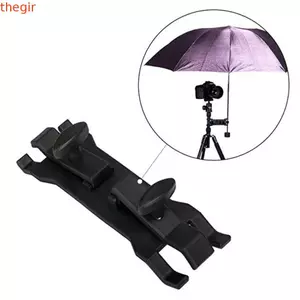 THEGIRL8B Chân Máy Ô Gắn, Kẹp Ô Máy Ảnh Màu Đen Hình Chữ U Kép, Phụ Kiện Chụp Ảnh Đa Năng Nhựa Di Động Ô Kẹp Video Gear Sử Dụng