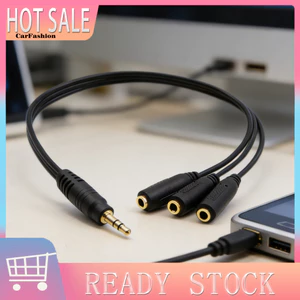 < CarFashion > Cáp chia âm thanh 3,5 mm Nam sang Nữ 1 Đầu vào 3 đầu ra Bộ chuyển đổi giắc cắm âm thanh nổi Aux Dây chia tai nghe cho điện thoại Máy tính xách tay Âm thanh chất lượng cao Âm thanh nam sang nữ Ca