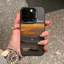 Corning Leather Paste Case Cute Grid Puppy, Precision Cut For iPhone 14/15/16 Pro Max/17