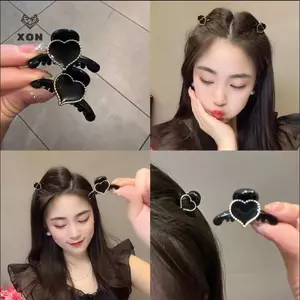 2 Chiếc Phong Cách Hàn Quốc Trái Tim Đáng Yêu Vintage Móng Vuốt Tóc Mini Dành Cho Nữ Thời Trang Bé Gái Kẹp Tóc Nhỏ Phụ Kiện Tóc Mũ Trang Trí [Mina]