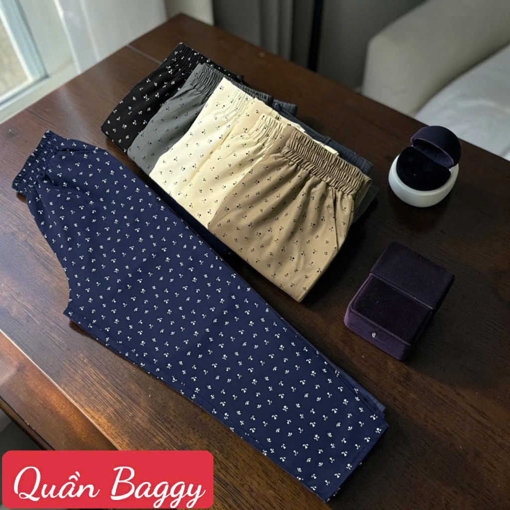 Quần Baggy Nữ Vải Cotton Lạnh Thoải Mái Khi Mặc Nhà Hay Ra Ngoài Chất Liệu Thấm Hút Nhanh Đường May Tỉ Mỉ Mã T181