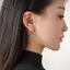 Bông tai Mantra sáu chữ dành cho nữ Thiết kế bánh xe cầu nguyện Trang sức Phong cách cổ điển Quà tặng ngày lễ [Mina]