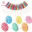 PWSSEND 100 Chiếc Cocktail Picks, Gậy Gỗ Ô Giấy Áo Ô Dù Chọn, Tre Chất Lượng Cao Nhiều Màu Sắc Phong Cách Tiệc Tre Tăm Trang Trí Bánh