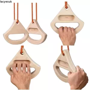 LACYESUK Dụng cụ tăng cường ngón tay, Huấn luyện viên cường độ nhẹ Bảng treo leo núi, Lắp đặt dễ dàng Chất liệu chắc chắn Người leo núi trán Bảng kéo bằng gỗ Người đam mê thể dục