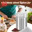 Bạc thép không gỉ loại ống bụi bụi bụi muối lắc lọ gia vị