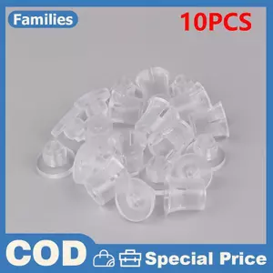 10 Chiếc PC Trong Suốt Quảng Cáo Móng Tay Thủy Tinh Móng Tay Braet Vô Hình Nhựa Vít Mờ