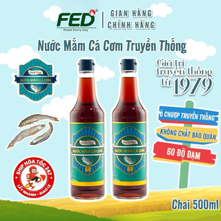 (Combo 2 Chai) Nước Mắm Cá Cơm Hạnh Phúc Cao Đạm 60 Độ Đạm - Chai 500ml [DATE MỚI] - FED