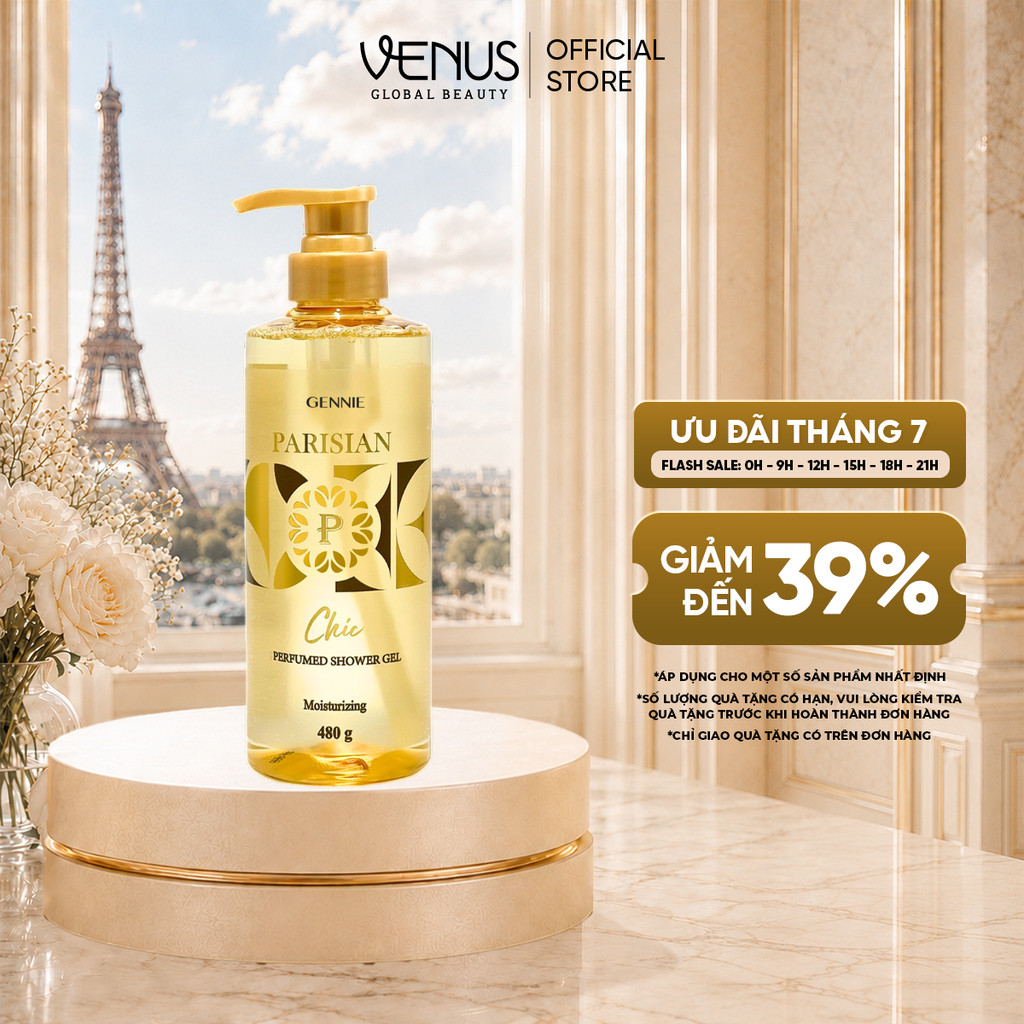 Sữa tắm Nước hoa Nữ Gennie Parisian 480ml hương thơm sang trọng, quyến rũ
