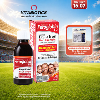 Thực Phẩm Bảo Vệ Sức Khỏe FEROGLOBIN B12 Liquid Hỗ Trợ Tăng Khả Năng Tạo Máu 200ml Vitabiotics