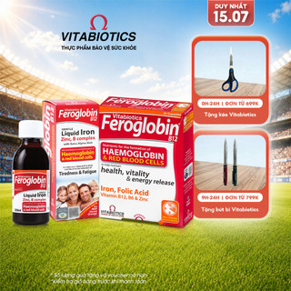 Bộ TPBVSK Feroglobin B12 Capsules & Feroglobin B12 Liquid - Hỗ Trợ Tăng Khả Năng Tạo Máu Vitabiotics