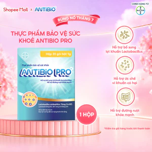 Thực Phẩm bổ sung lợi khuẩn hỗ trợ đường ruột ANTIBIO PRO, Cân Bằng Hệ Vi Sinh Hộp 20 Gói x 1g