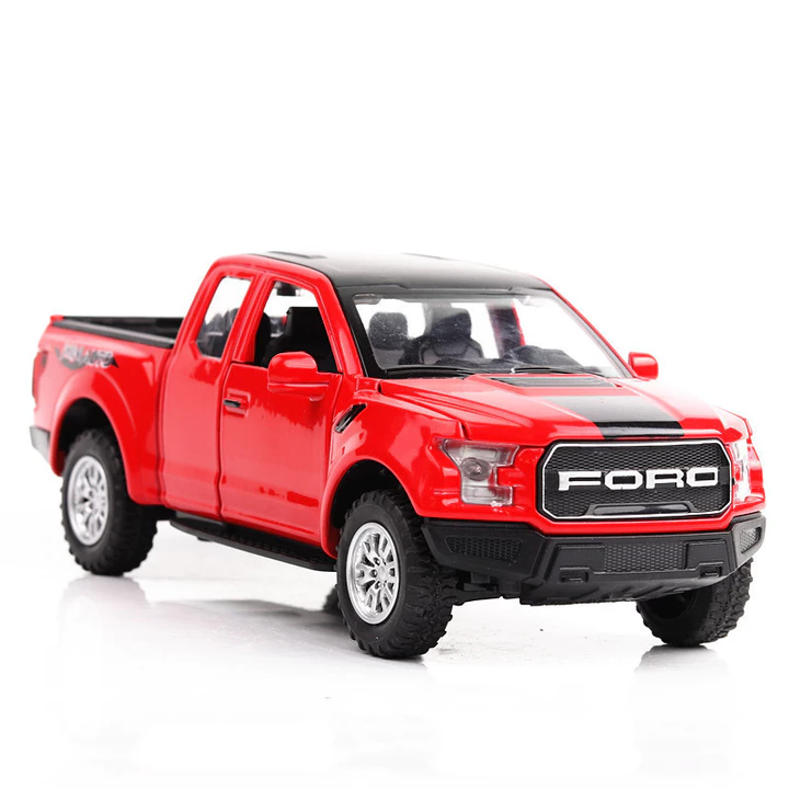 ((Số lượng lớn) Mẫu xe Jianyuan Raptor đặc biệt f150 Mô hình xe bán tải Đèn âm thanh kéo lại Mô hình mô phỏng xe địa hình