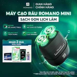 Máy cạo râu Romano lưỡi cắt từ tính, công suất mạnh mẽ 5W, chống nước IPX6 - Lịch lãm trong 1 phút