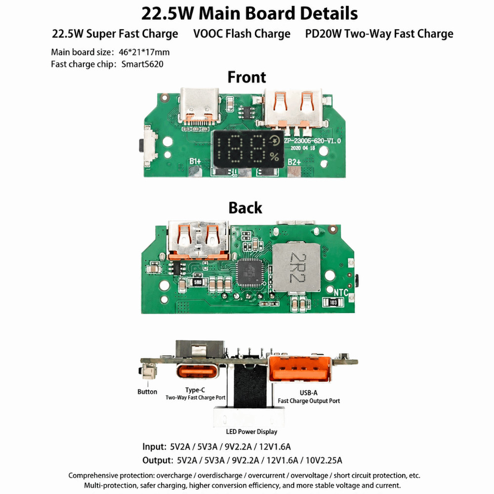 MISUPS Power Bank, Vỏ pin rỗng có thể tháo rời, Chất lượng cao cho 2 chiếc Hộp rỗng 21700 pin (Không bao gồm pin) | BigBuy360 - bigbuy360.vn