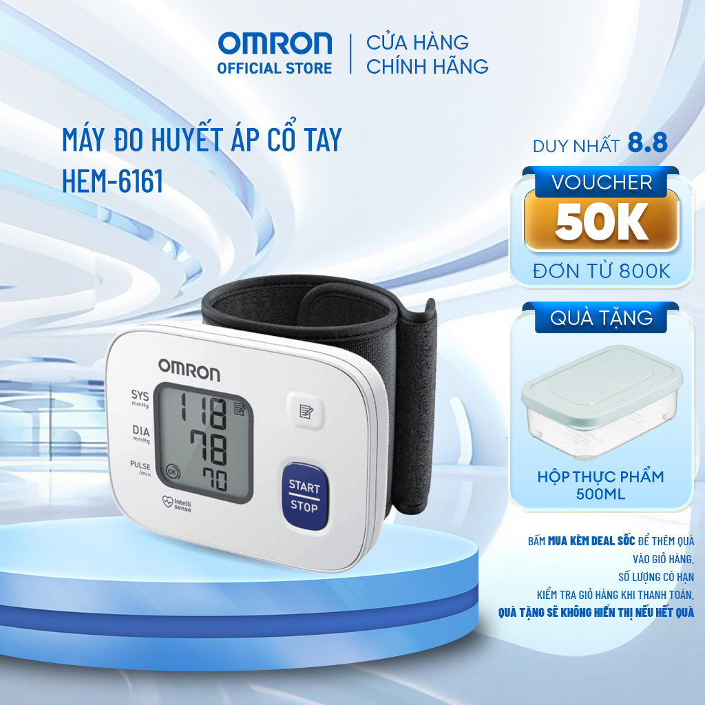 Máy đo huyết áp cổ tay Omron HEM-6161
