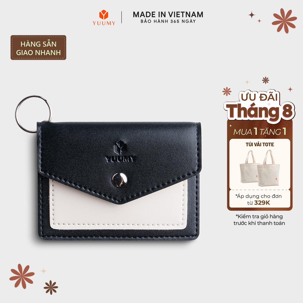Ví Yuumy (Thời trang nữ nắp gập cỡ nhỏ – Ví móc khóa da YMK8)