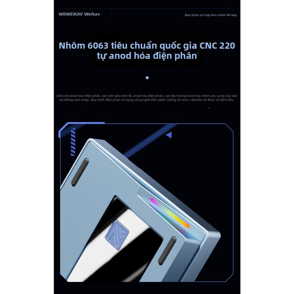 [B-12TH] Bàn Phím Nut75 |3 Modes | Nhôm CNC | Led RGB | 8K | BigBuy360 - bigbuy360.vn