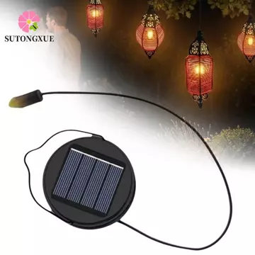 SUTONGXUE Đèn năng lượng mặt trời thay thế, Đèn treo LED năng lượng mặt trời màu đen DIY, Đèn trắng 400Mah Đèn trang trí năng lượng mặt trời ngoài trời chống nước Phụ kiện đèn năng lượng mặt trời