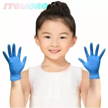 ITOMARO 5 Đôi Găng Tay Dịch Vụ Thực Phẩm, Găng Tay Nitrile Dùng Một Lần Đa Năng Trẻ Em, Găng Tay Nấu Ăn Tranh Làm Vườn Không Cao Su