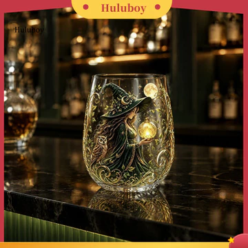 Huluboy| Giả Tưởng Phù Thủy Thủy Thủy Tinh Trà Cốc Thủy Tinh Vintage Halloween Phù Thủy Thủy Tinh Trà Cốc 320ml Bóng Tumbler Cho Rượu Nước ép Tưởng Tượng Độc Đáo Drinkware Quà Tặng Cho Những Người Yêu